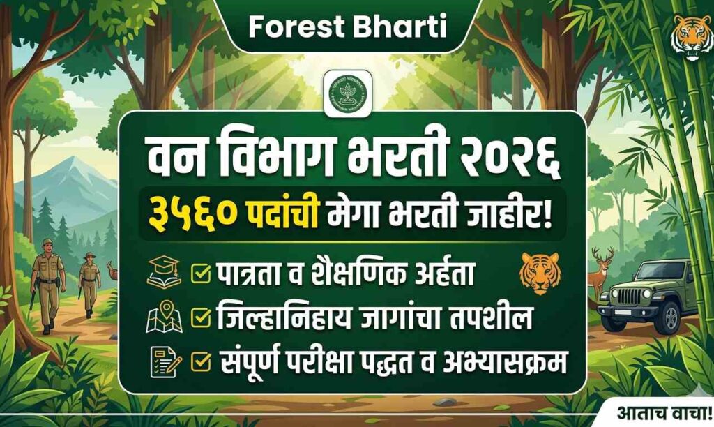 Forest Bharti 2026 3560 posts Maharashtra district wise vacancy details