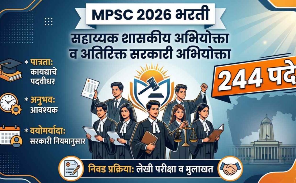 MPSC 2026 Assistant Government Pleader and Additional Public Prosecutor Recruitment 244 Posts