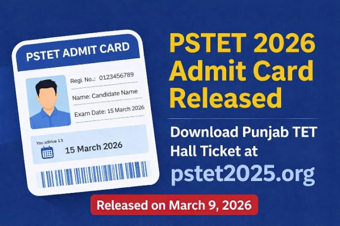 PSTET Admit Card 2026 released download Punjab TET hall ticket