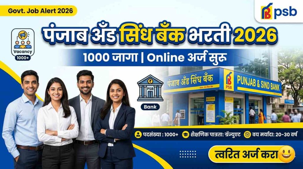 punjab and sind bank bharti 2026 1000 vacancies online application lbo recruitment